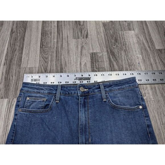 Just Black Juniors Size 13 Pockets Fringe Hem Distressed Denim Blue Jeans - Picture 7 of 11